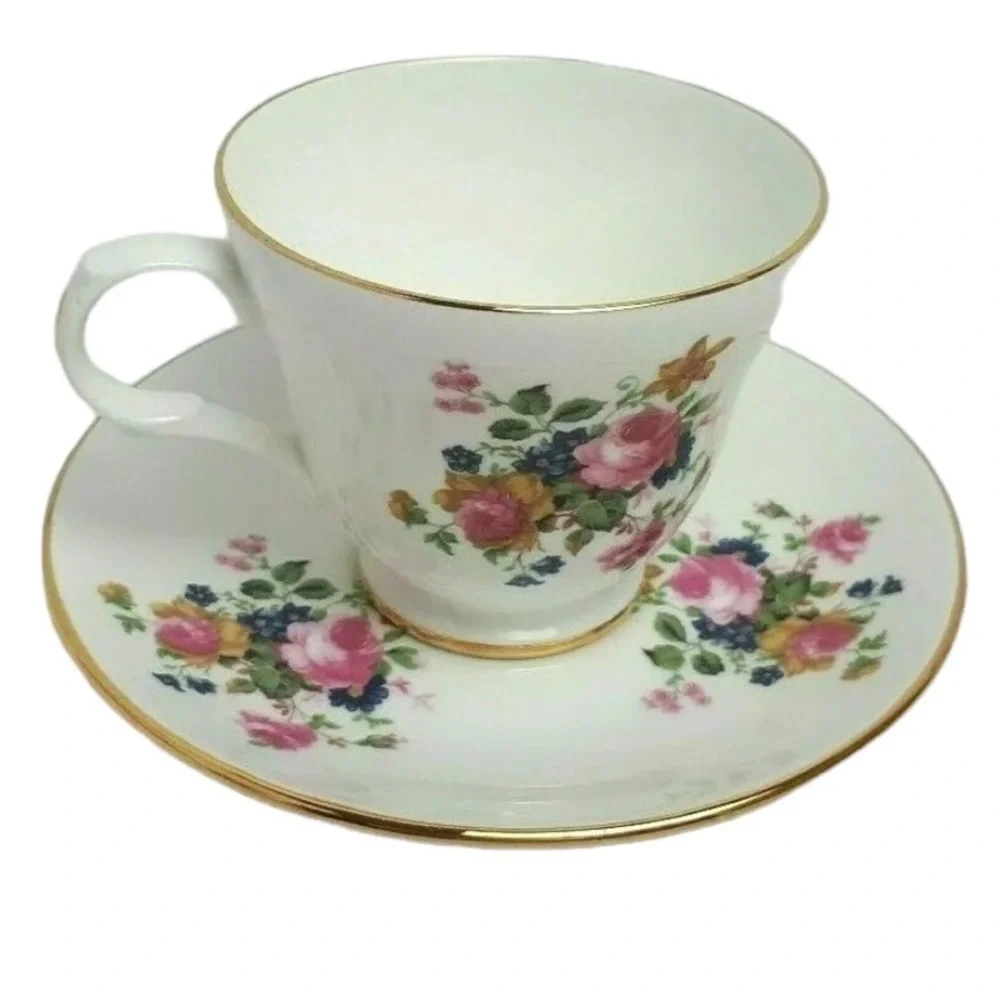 Sadler Wellington England Fine Bone China Coffee Tea Cup & Saucer